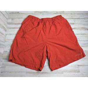 Columbia PFG Shorts Men's Medium Lined sunset red Omni Shade Fishing Swim Trunks